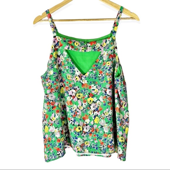 Maeve by Anthropologie Green Quinn Textured Cami Tank Top - Picture 3 of 7